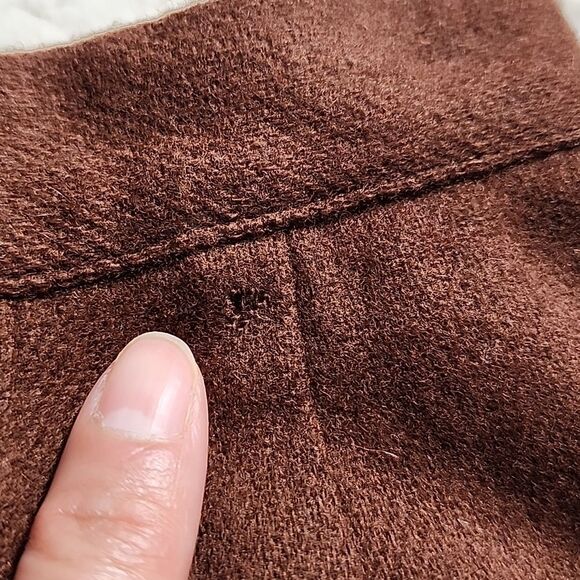 Vintage Easy Pieces New York pencil skirt Chocolate brown 100% wool size 6 USA - Picture 9 of 10